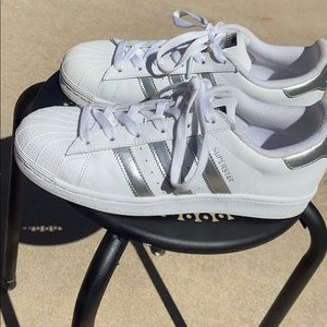 Adidas white and silver
